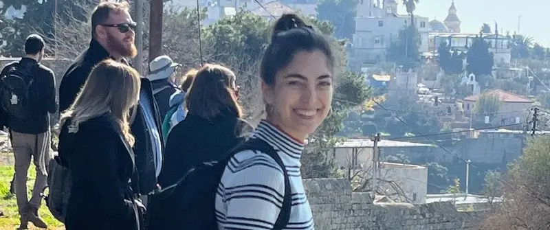 Students from the Hebrew University on the Mount of Olives